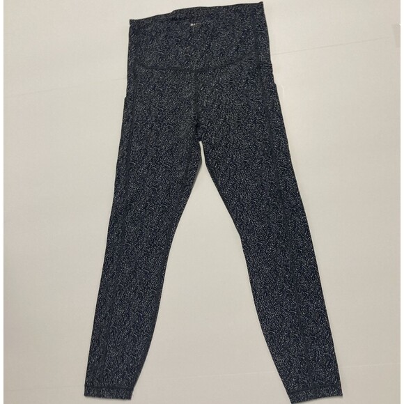 Athleta Black White Ultimate Stash Textured 7/8 Tight Leggings Pockets XS - Picture 1 of 12
